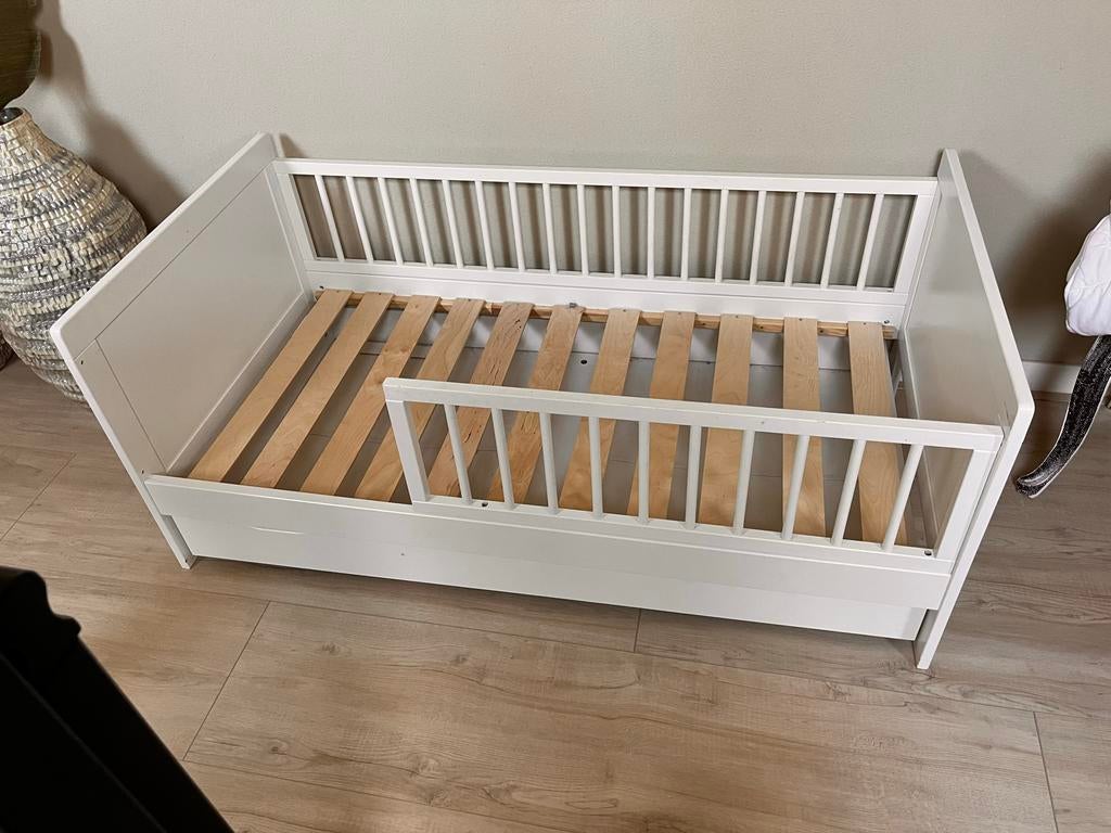 Peuterbed Petit Amelie - Wit, Ophalen, Gebruikt, 70 tot 85 cm, 140 tot 160 cm