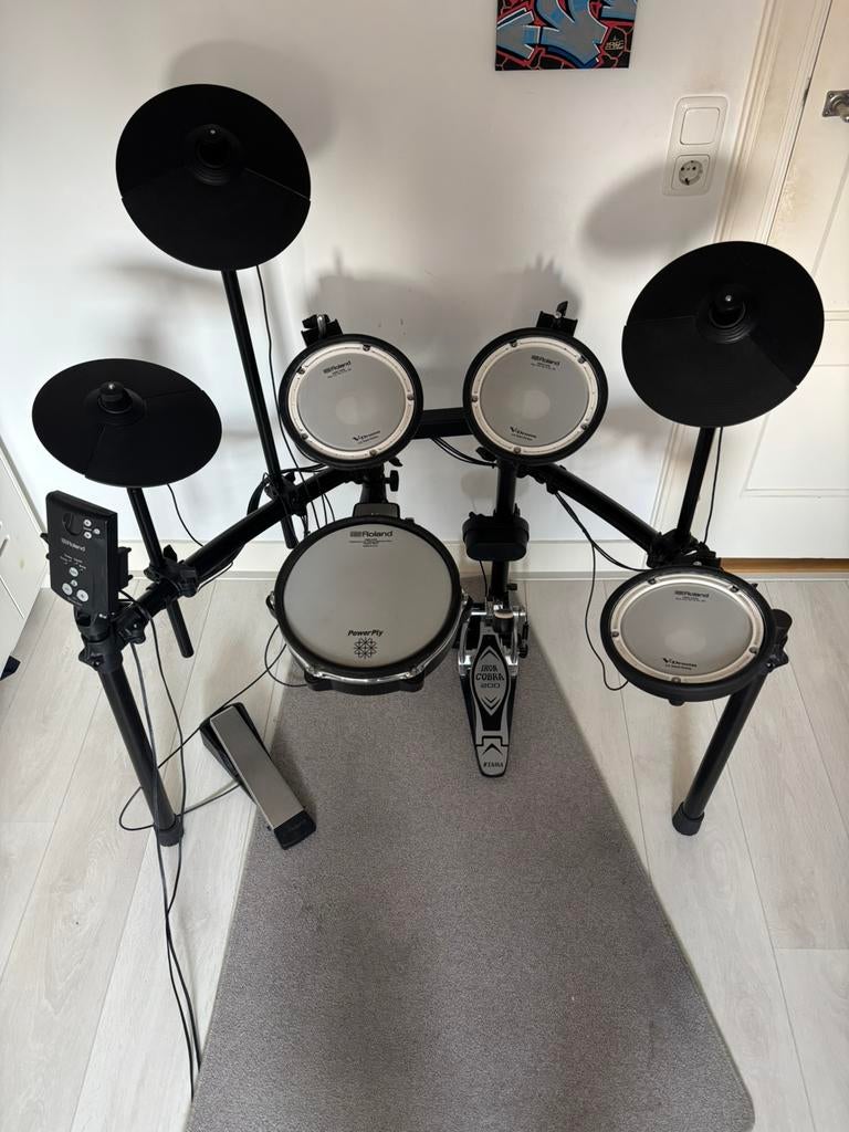 Roland TD-1DMK + PDX-100 Snare Upgrade + Tama Iron Cobra 200, Muziek en Instrumenten, Ophalen, Gebruikt, Roland, Elektronisch