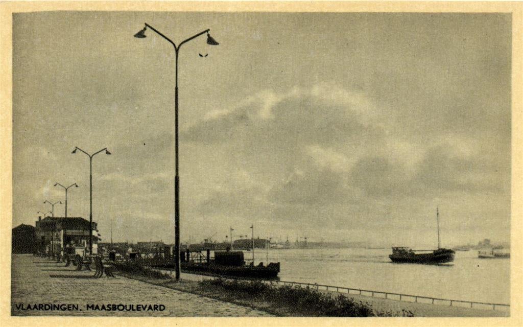 Vlaardingen. Maasboulevard - boot - ongelopen, Ophalen of Verzenden, Voor 1920, Ongelopen, Zuid-Holland