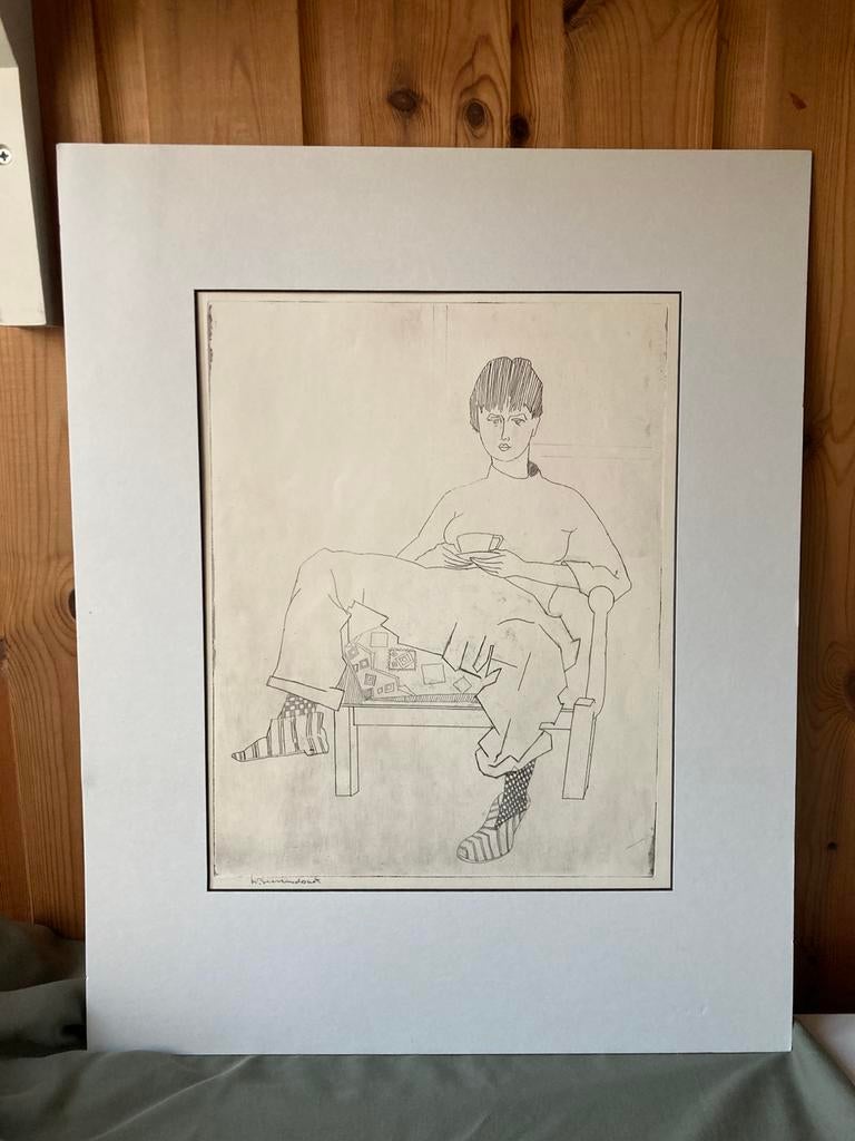 Ets Theo Beerendonk met passe partout 40x50 cm nr1, Ophalen of Verzenden