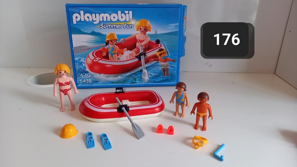 Playmobil Summer Fun bootje compleet in doos, Ophalen of Verzenden, Zo goed als nieuw, Complete set