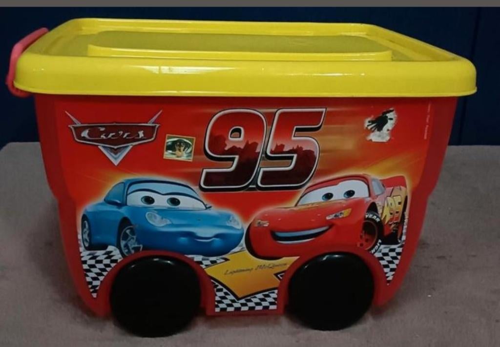 Cars opbergbak / speelgoedkist op wielen, Ophalen of Verzenden, Gebruikt