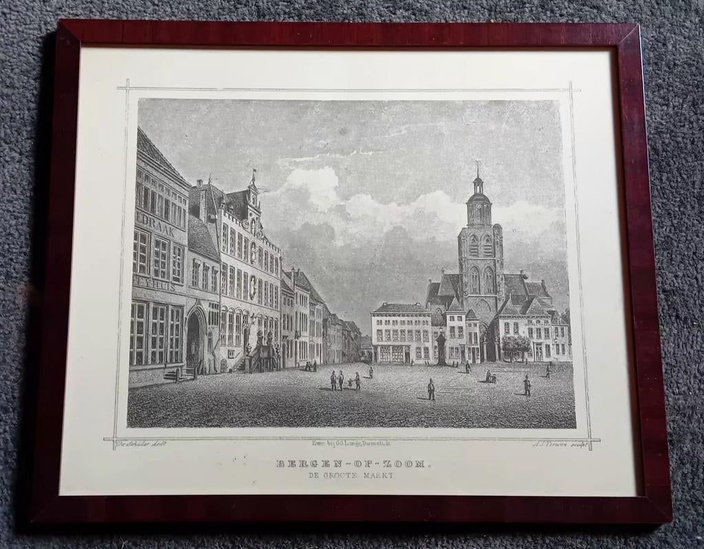 Ets Bergen op Zoom, De Groote Markt, Antiek en Kunst, Verzenden