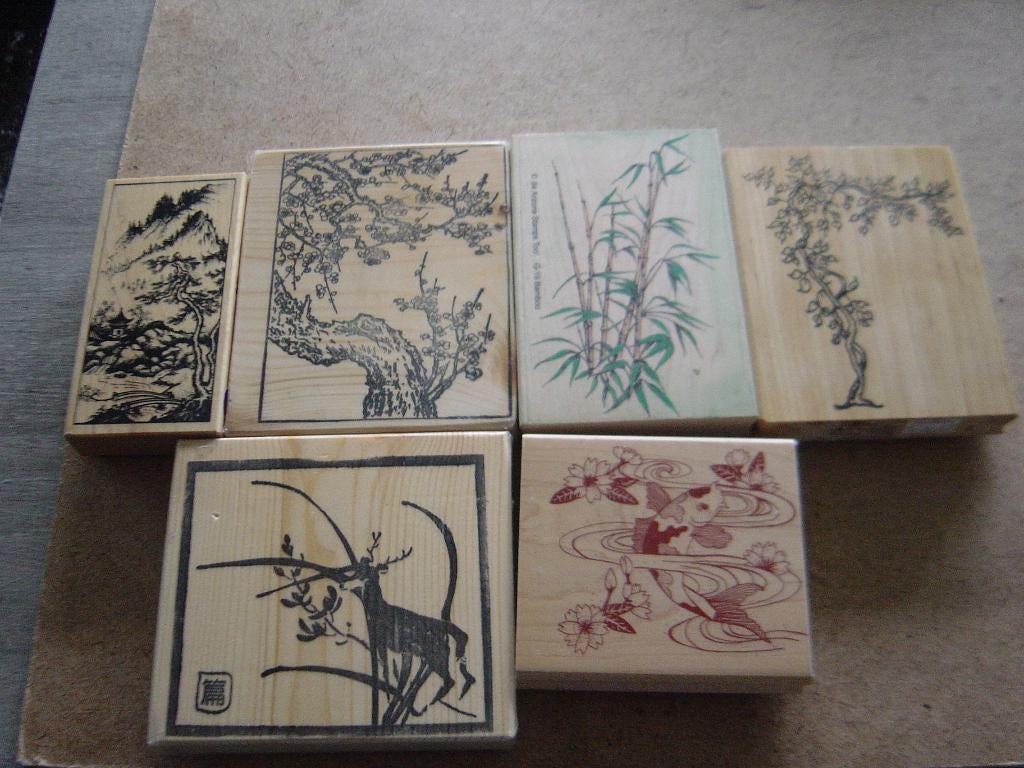 Oosterse houten stempels (Japan/China ), Ophalen of Verzenden, Zo goed als nieuw, Houten stempel