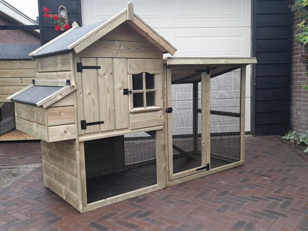 Prachtig kippenhok 2.2m 2.7m of 3.2m  L degelijke Kwaliteit, Ophalen of Verzenden, Nieuw, Kippenhok of Kippenren