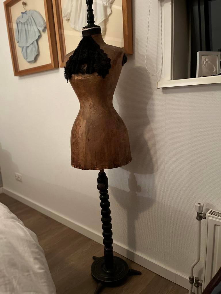 Papier mache mannequin/paspop antiek, Ophalen of Verzenden