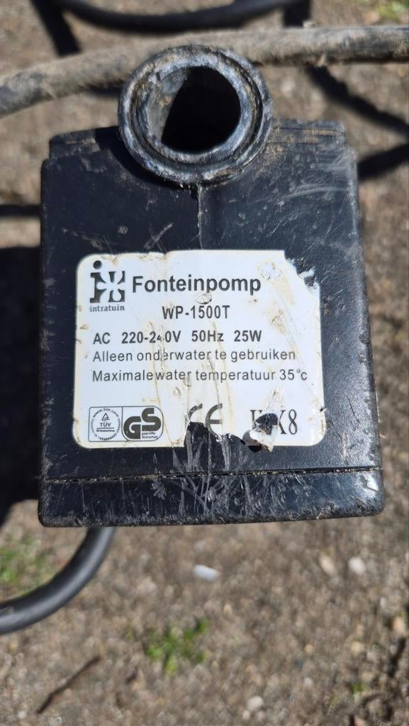 Intratuin fonteinpomp WP-1500T, Tuin en Terras, Waterpartijen en Fonteinen, Ophalen