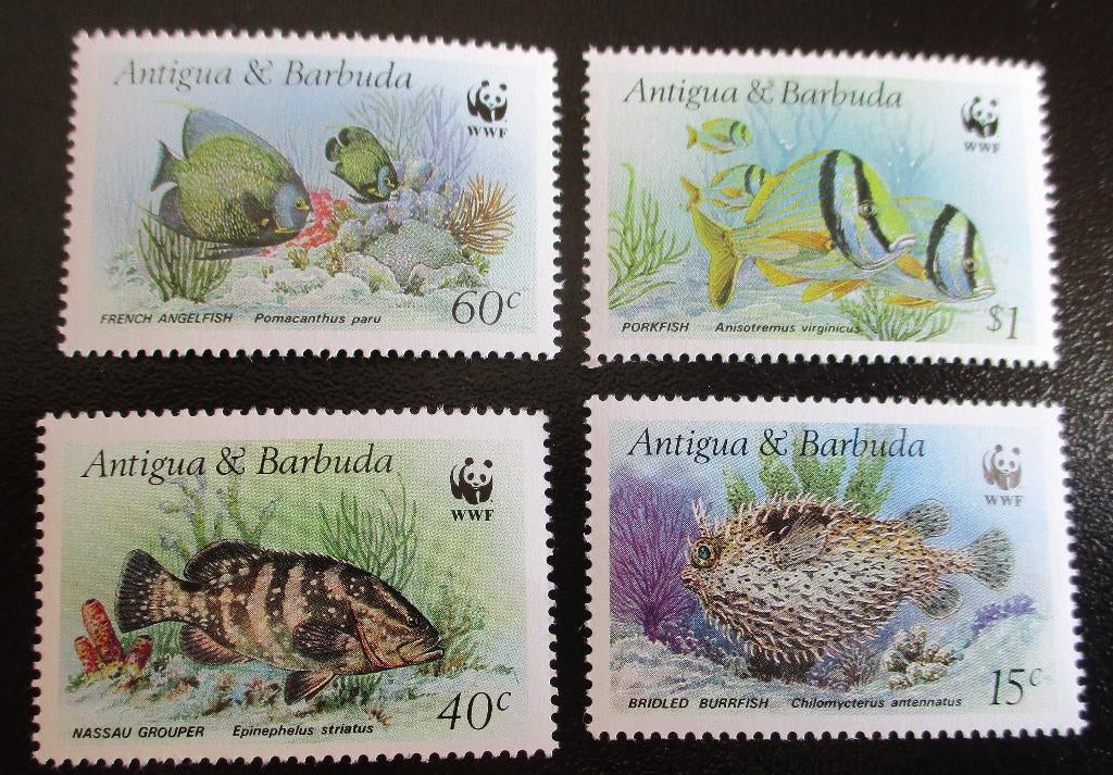 Antigua & Barbuda, WWF serie Zeefauna, Verzenden, Postfris, Dier of Natuur