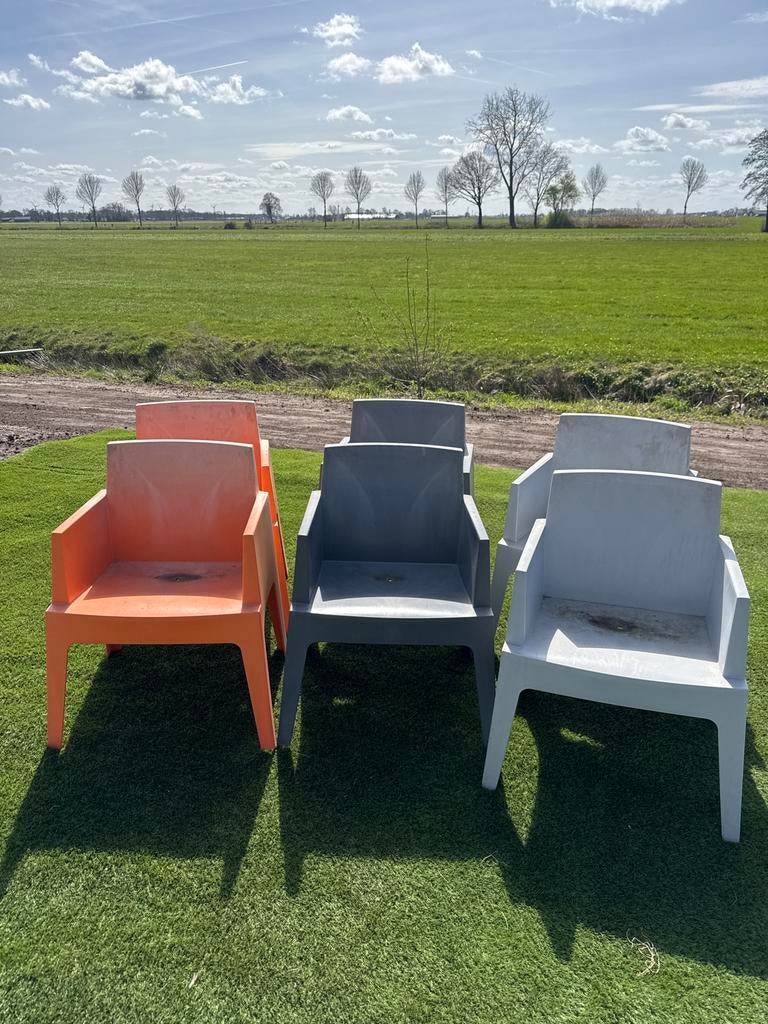 6 tuinstoelen, Tuin en Terras, Tuinstoelen, Ophalen, Gebruikt, Kunststof