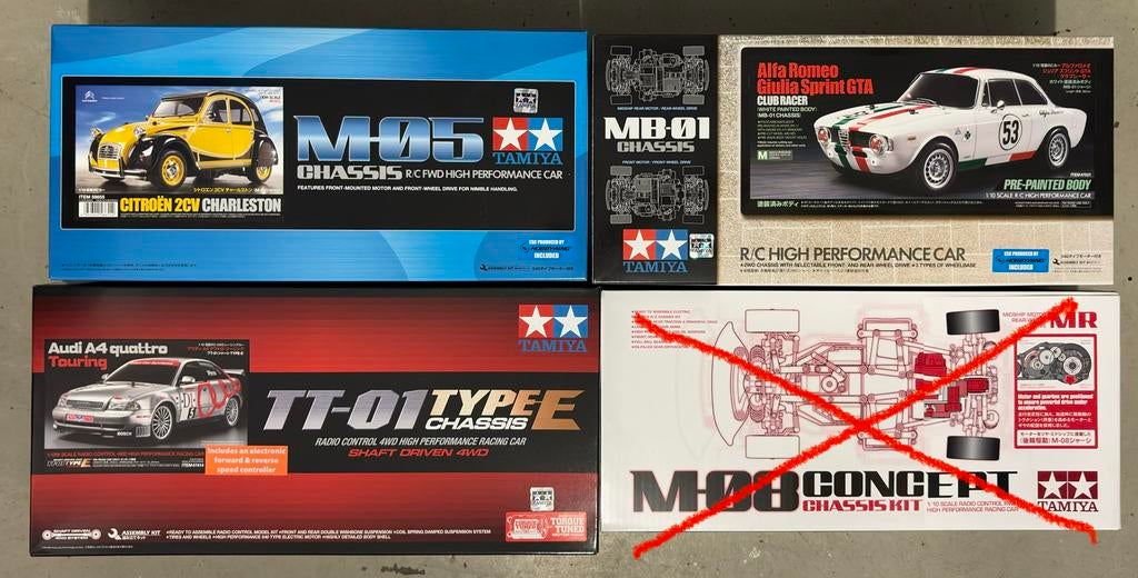 Diverse Tamiya kits, nieuw, Hobby en Vrije tijd, Modelbouw | Radiografisch | Auto's, Ophalen of Verzenden, Nieuw, Elektro, Auto onroad