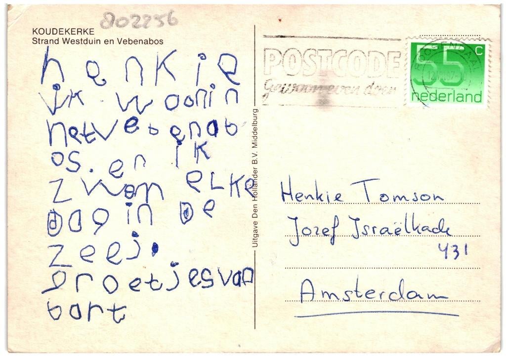 802256 Koudekerke 80+ Zeeland Westduin en Venenabos Gelopen, Verzamelen, Ansichtkaarten | Nederland, Ophalen of Verzenden, 1980 tot heden