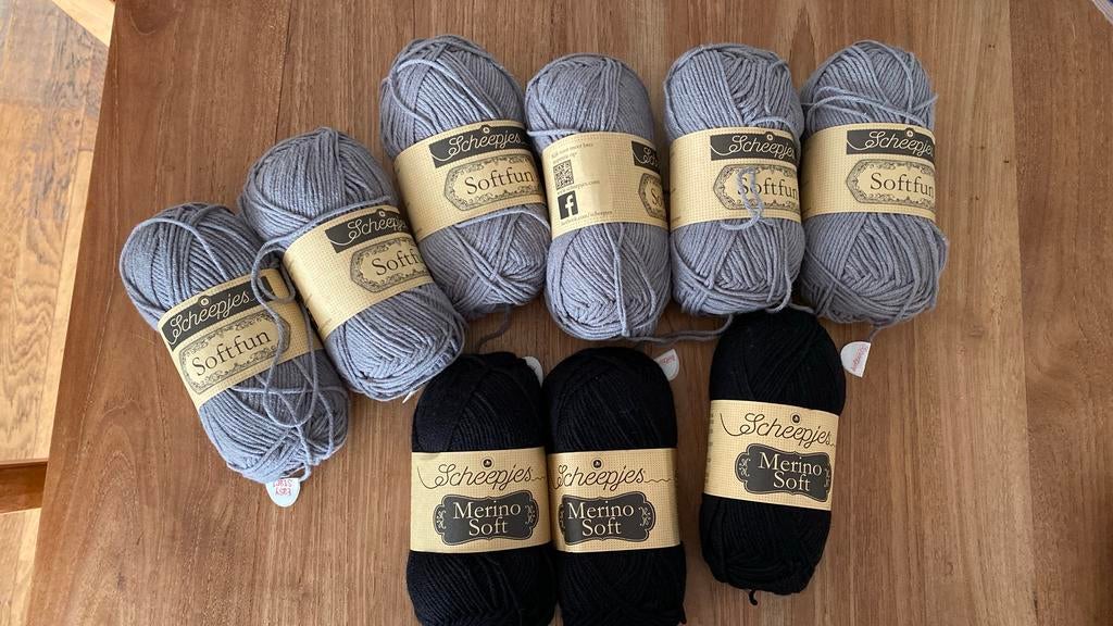 9 bollen scheepjes garen, Ophalen of Verzenden, Zo goed als nieuw, Breien of Haken, Wol of Garen