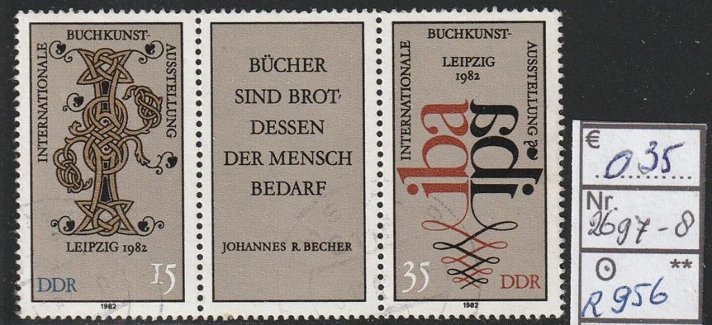 DDR iba Michel 2697-8 Nr.D956g, Verzenden, DDR, Gestempeld