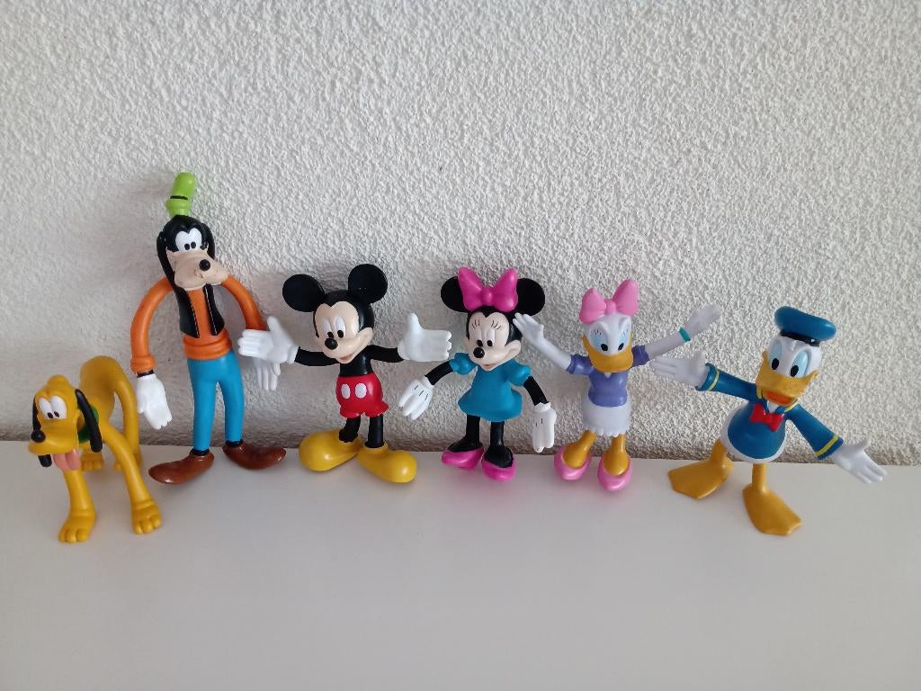6 Buigpoppetjes van Disney Figuren, Ophalen of Verzenden, Overige figuren, Zo goed als nieuw, Beeldje of Figuurtje