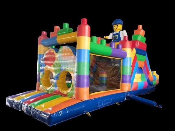 Te koop mooie nieuwe stormbaan bouwblokken 10 x 3,1 meter, Ophalen of Verzenden, Nieuw, Verjaardag