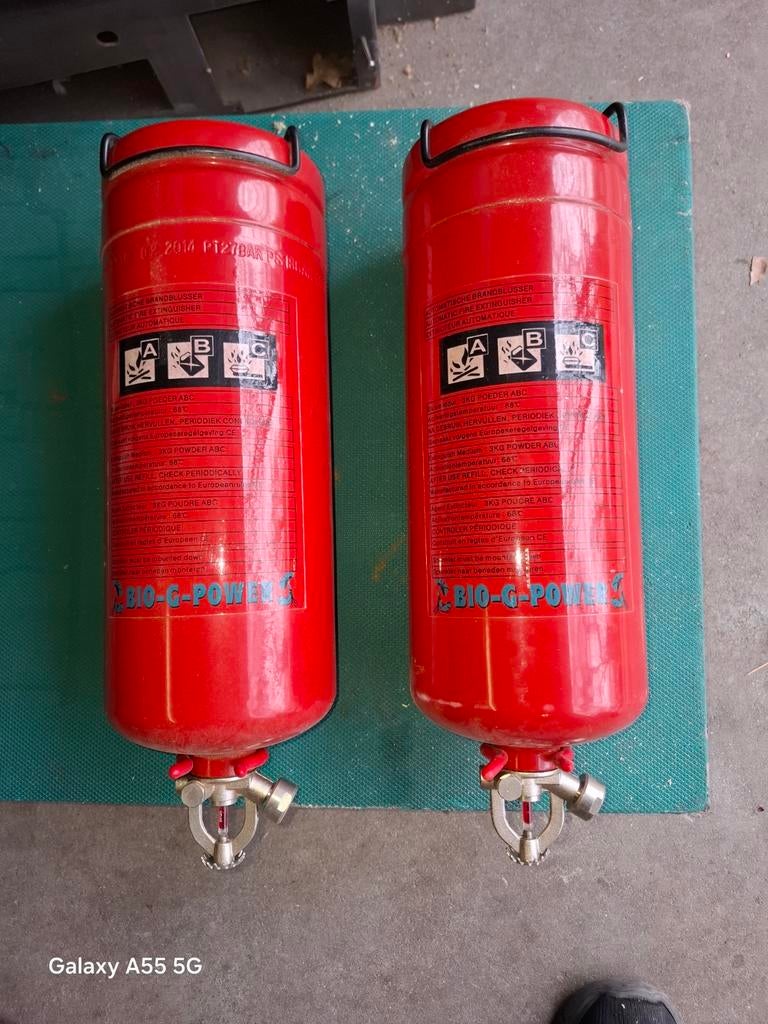 2 Brandblussers met Sprinklerkop - BIO-G-POWER, Ophalen of Verzenden