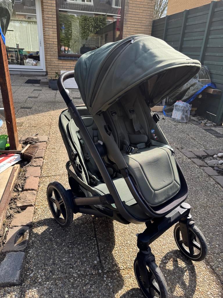 Joolz Geo 3 duo kinderwagen met zitje & ligbak, Verstelbare duwstang, Ophalen of Verzenden, Zo goed als nieuw, Kinderwagen