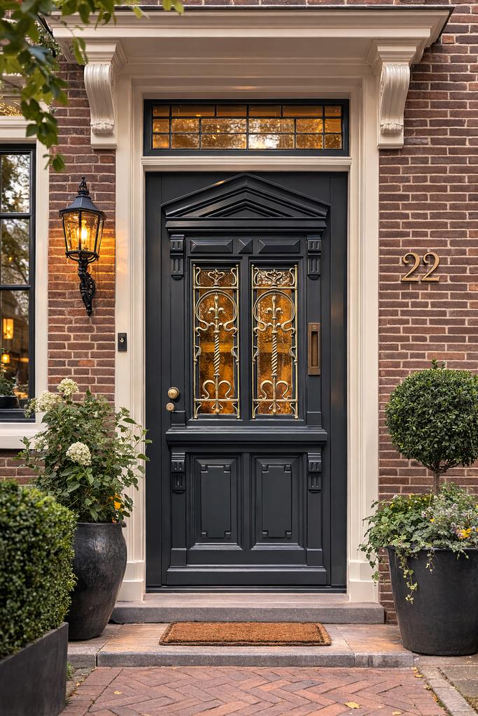 Antieke Jugendstil / Art Nouveau voordeur, Antiek en Kunst, Ophalen