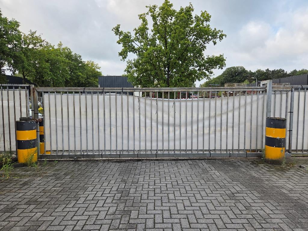 spijlenhekwerk schuifpoort gegalvaniseerde poort ( 340 ), Tuin en Terras, Ophalen, Spijlenhekwerk, Zo goed als nieuw, Nb