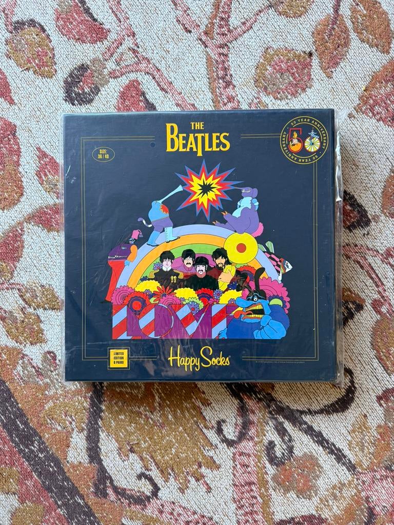 Happy Socks x The Beatles Limited Edition Box (maat 36-40), Sokken en Kniesokken, Overige kleuren, Maat 35 t/m 38, Nieuw