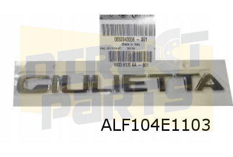 Alfa Romeo Giulietta achterklepembleem tekst ''Giuliette'', -, Verzenden, -, Nieuw