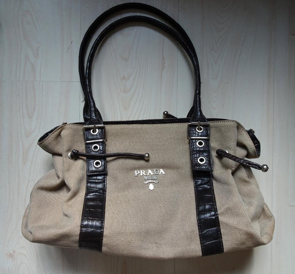 TAS VAN PRADA, Ophalen of Verzenden, Zo goed als nieuw, Bruin, Handtas