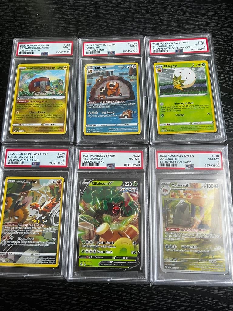 Pokémon kaarten 6 stuks, Ophalen of Verzenden, Zo goed als nieuw, Meerdere kaarten