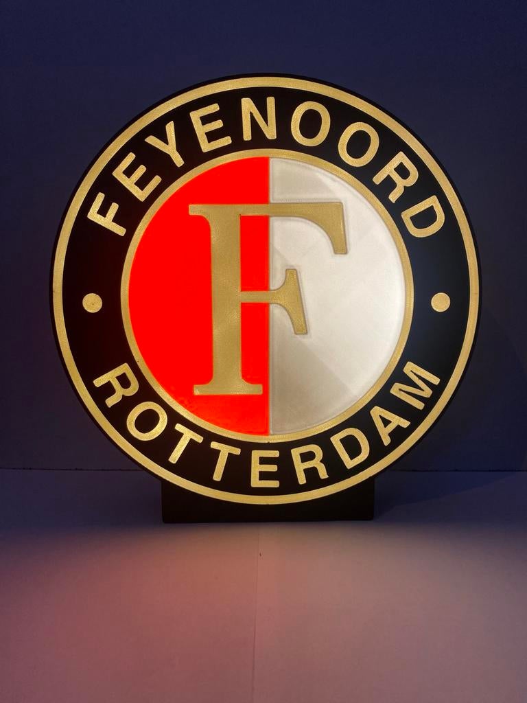 3d geprinte Feyenoord Lightbox - Uniek Decoratiestuk, Ophalen of Verzenden, Nieuw, Feyenoord, Overige typen