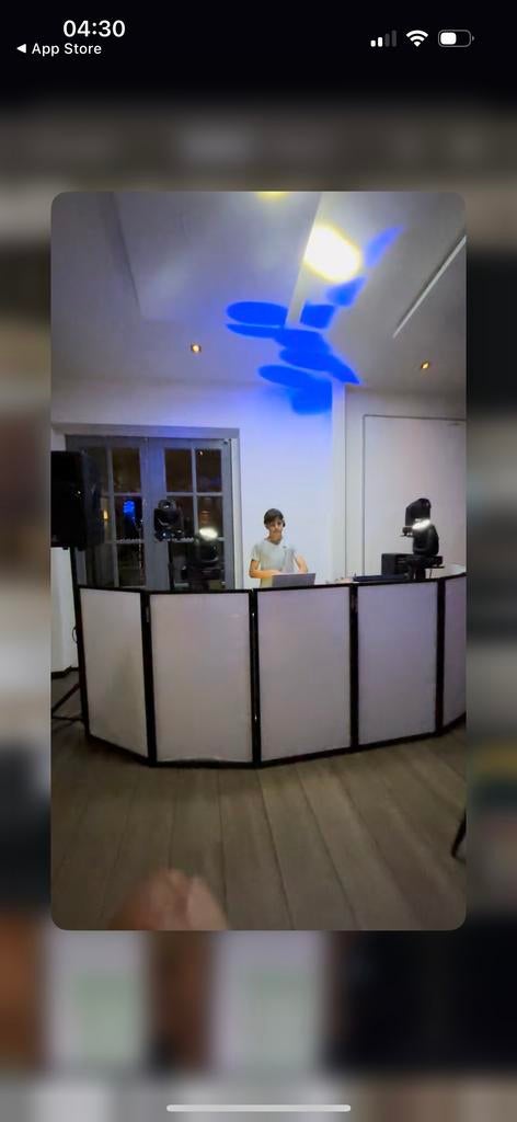 Complete Mobiele DJ Booth met Licht- & Geluidsinstallatie, Ophalen of Verzenden, Zo goed als nieuw, Licht