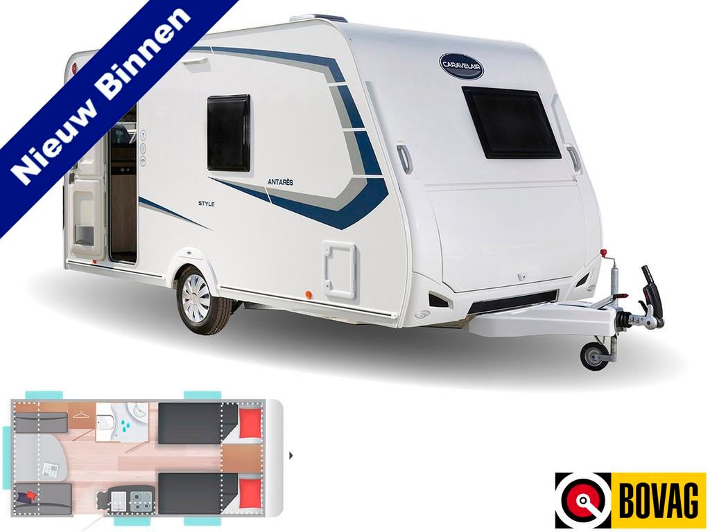 Caravelair Antares 450 Style met enkele bedden *Mover/Casset, Vast bed, Rondzit, Bedrijf, Tot en met 3
