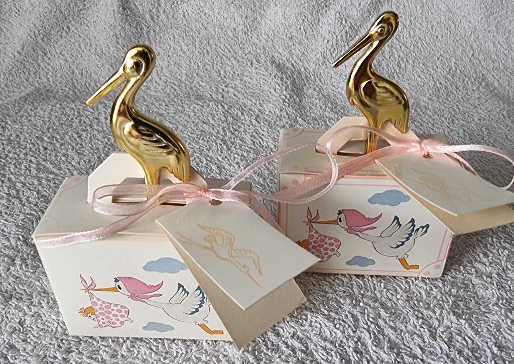 geboorte bedankjes, roze en blauwe, Ophalen of Verzenden, Gebruikt