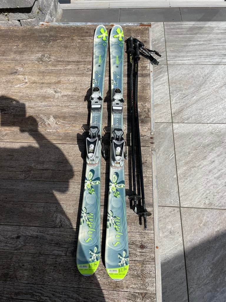 Rossignol Safhir Fun 2 skies 160 cm met goede bindingen ., Ophalen, 160 tot 180 cm, Gebruikt, Rossignol