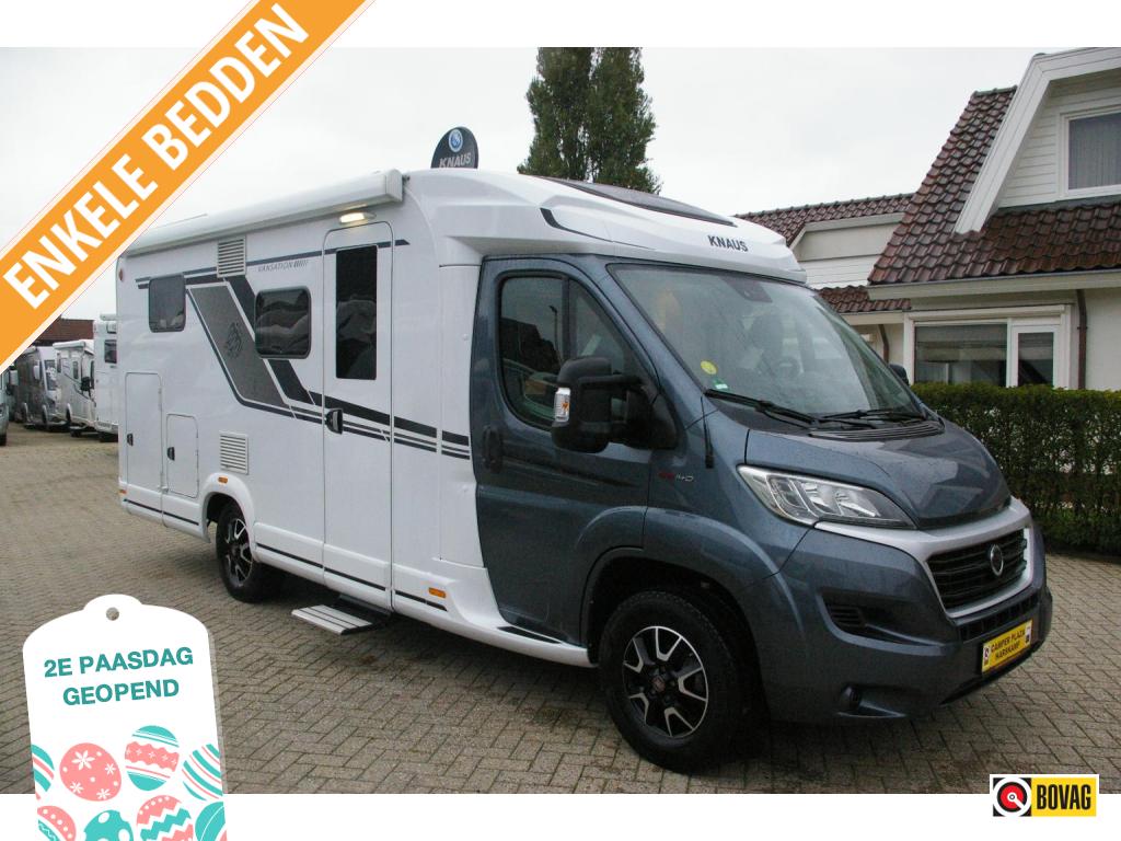 Knaus Van TI 650 MEG Enkele bedden, XXL Garage, Caravans en Kamperen, Luifel, Ringverwarming, Fiat, Airbags