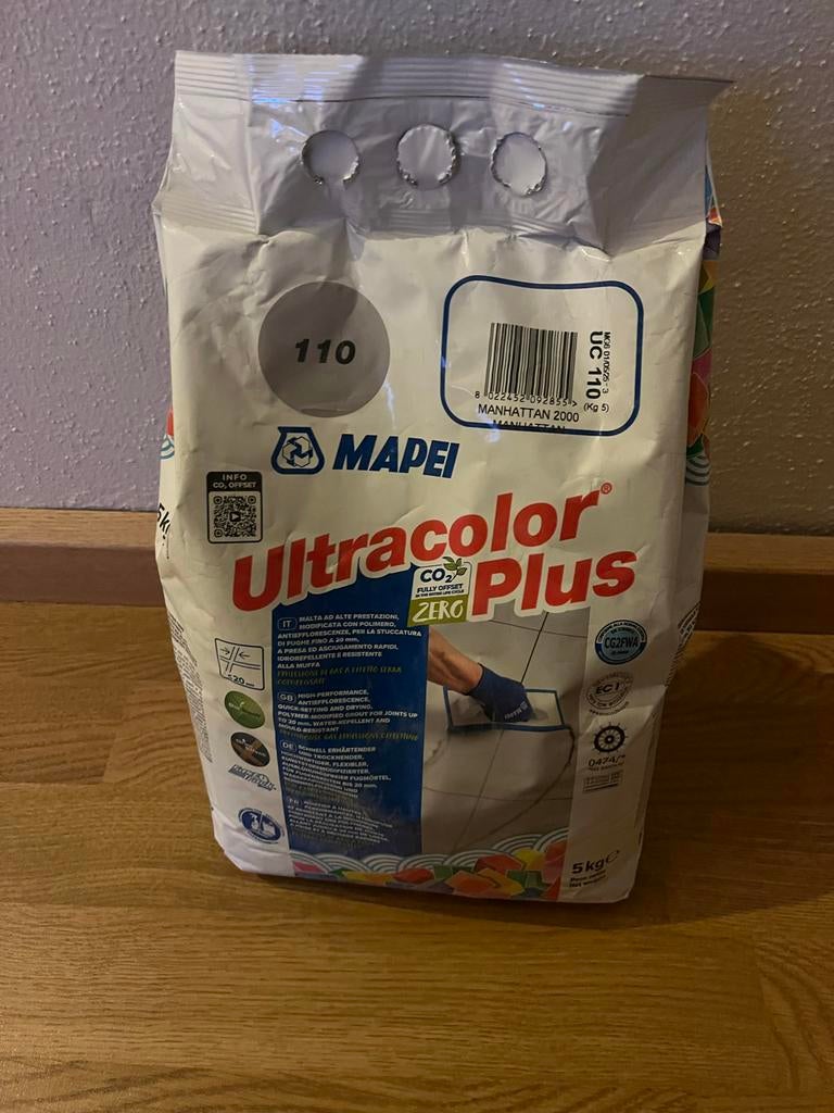 Mapei Ultracolor Plus 110 Manhattan 2000 Voegmortel 5kg, Ophalen, Overige typen, Nieuw, Minder dan 20 cm