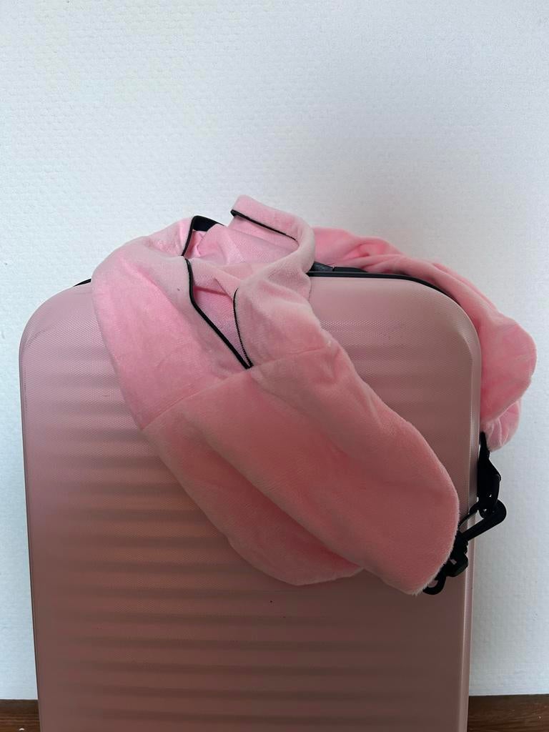 Roze reiskussen met banden om extra spullen mee te nemen!, 20 tot 30 cm, Minder dan 35 cm, Ophalen of Verzenden, Zo goed als nieuw