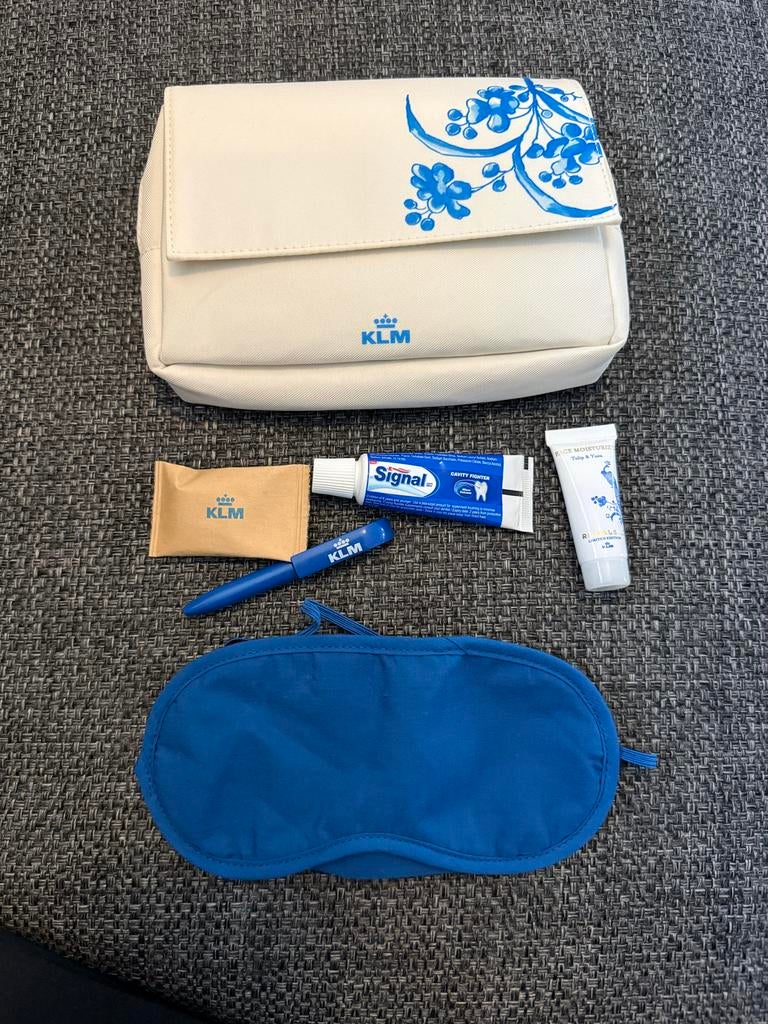 KLM Rijksmuseum & Rituals Amenity Kit toilettas make up tas, Ophalen of Verzenden, Zo goed als nieuw, Wit, Heer of Dame