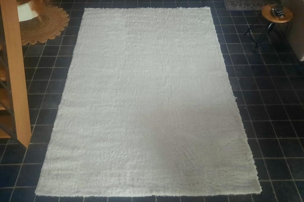 Luxe hoogpolig vloerkleed Shaggy Brilliant Snow 200 x 290 cm, Ophalen, Wit, 200 cm of meer, Rechthoekig