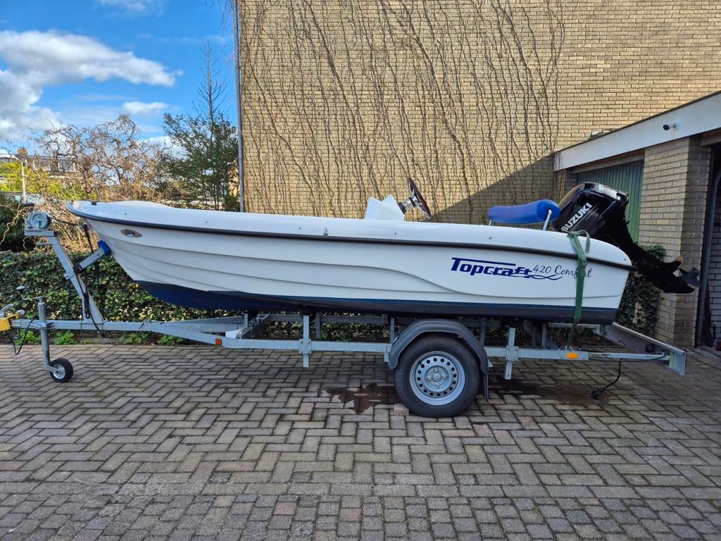 Topcraft 420 Comfort Consoleboot 9.9 Suzuki "23 injectie, Ophalen, Gebruikt, Tot 10 pk, 3 tot 6 meter