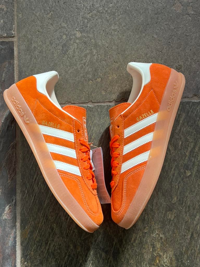 Adidas Gazelle - oranje/wit - 42 2/3, Motoren, Tuning en Styling, Ophalen of Verzenden