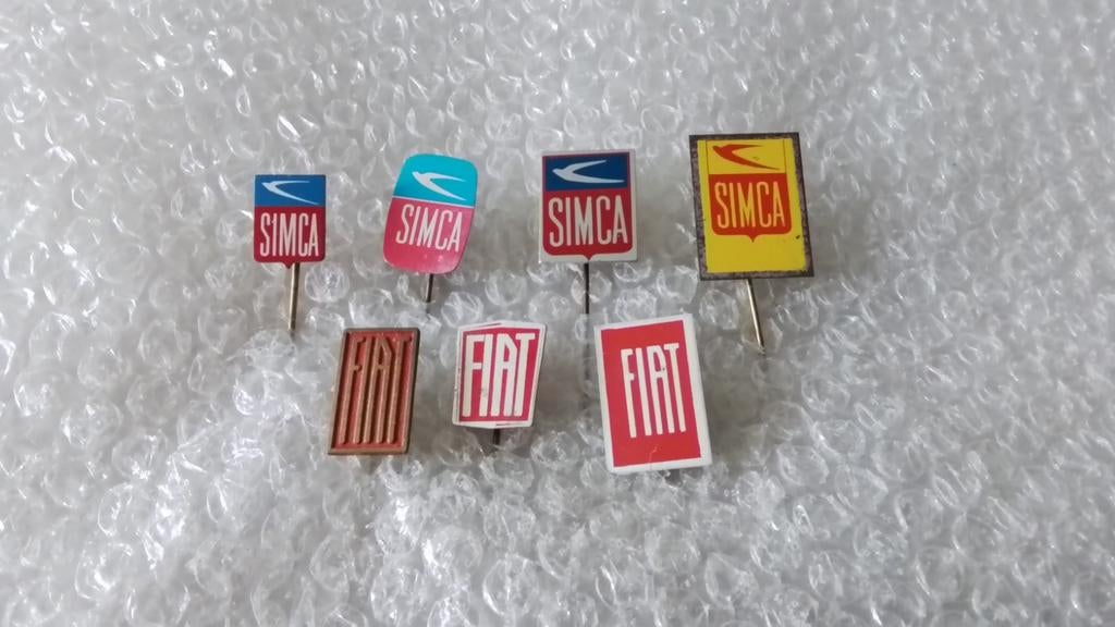 7 verschillende auto speldjes van simca en fiat, Ophalen of Verzenden, Zo goed als nieuw, Transport