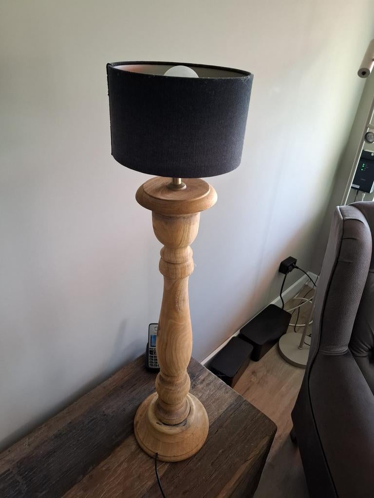 Aura Peeperkorn tafellamp, Ophalen of Verzenden, Zo goed als nieuw, Hout, 75 cm of meer