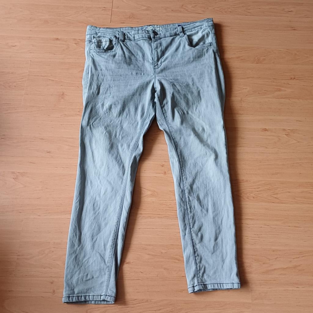 Grijze jeans style Iris van MS Mode maat 48, Kleding | Dames, Grote Maten, Zo goed als nieuw, Broek of Spijkerbroek, Grijs, Ophalen of Verzenden