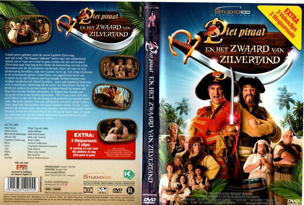 Piet Piraat en het zwaard van zilvertand, Cd's en Dvd's, Alle leeftijden, Ophalen of Verzenden, Zo goed als nieuw