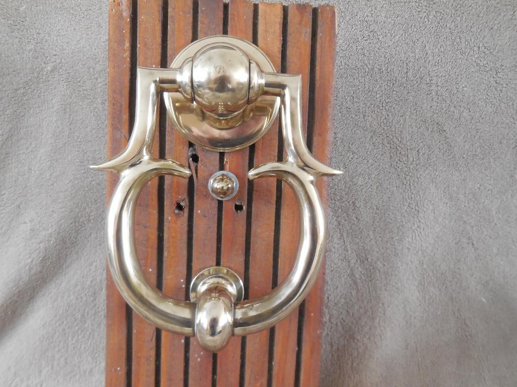 Schitterende LUXE antieke deurklopper met leeuwenkop., Ophalen of Verzenden, Koper