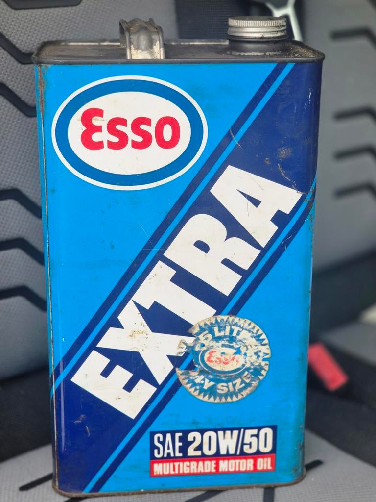 Esso Extra Olie blik 5 liter, Verzamelen, Blikken, Ophalen of Verzenden, Gebruikt, Overige