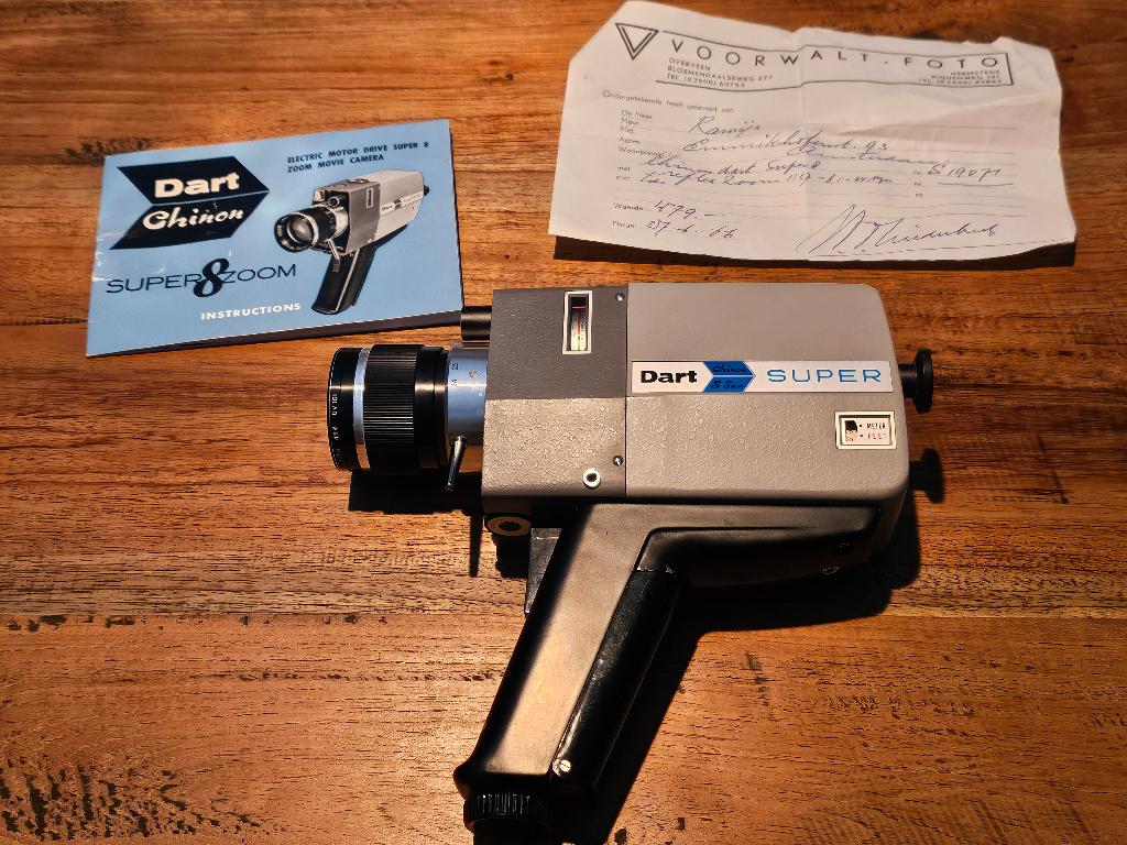 Chinon Dart Super 8 camera uit 1966, Ophalen of Verzenden, 8mm
