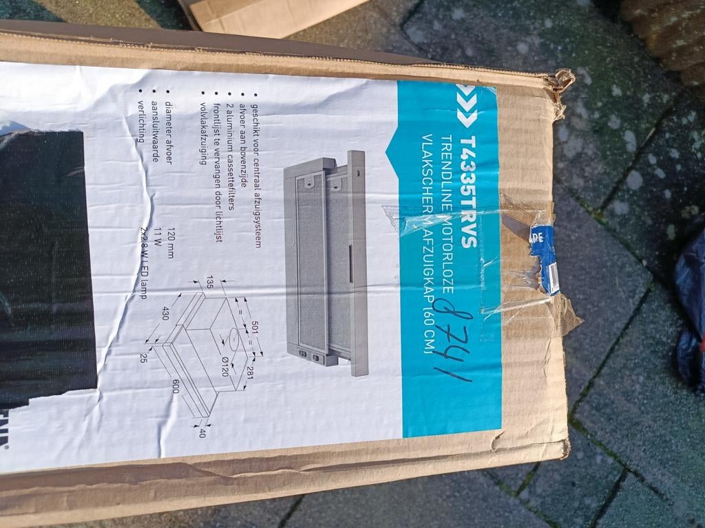Trendline motorloze vlakschermafzuigkap 60 cm, Ophalen of Verzenden