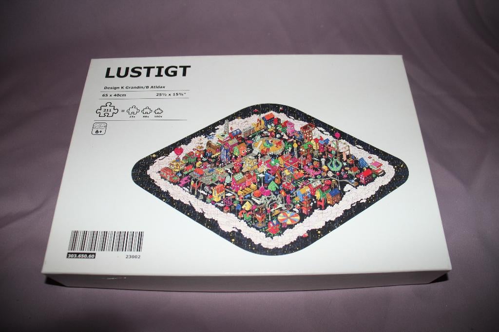 Ikea Lustigt puzzel - 211st - compleet, Ophalen of Verzenden, Minder dan 500 stukjes, Zo goed als nieuw, Legpuzzel