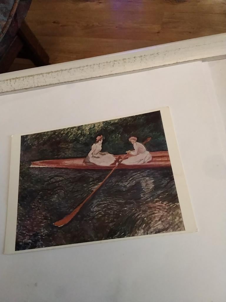 CLAUDE MONET (1840- 19261. / "DE ROZE SKIFF", Verzamelen, Ansichtkaarten | Themakaarten, Ophalen of Verzenden