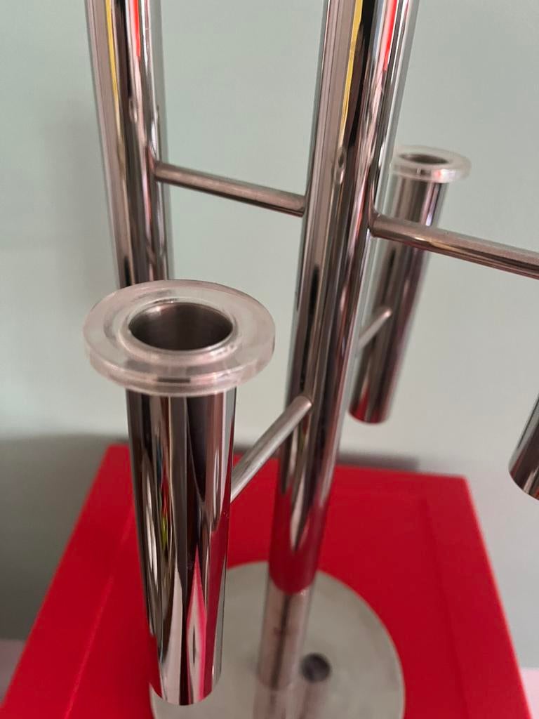 WMF. —  HERBERT SCHULTES. —  VERCHROOMDE KANDELAAR., Ophalen of Verzenden, Zo goed als nieuw, Minder dan 25 cm